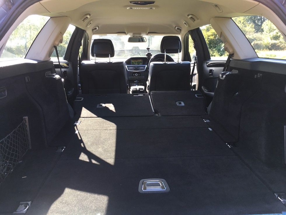 The estate’s load space with the rear seats folded flat